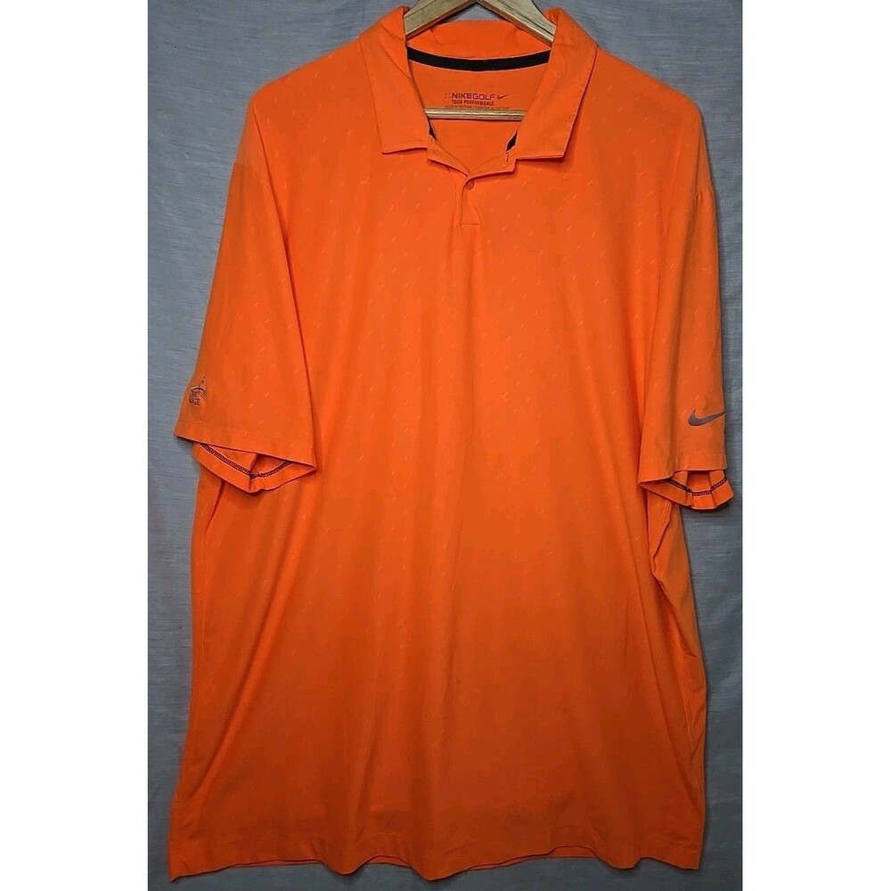 Nike Golf Tour Dri-Fit Performance Polo Shirt, Men's Sz XL, Orange "The Ridge"
